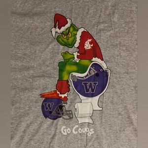 Washington State Cougars Grinch t-shirt NEW UW Huskies college football